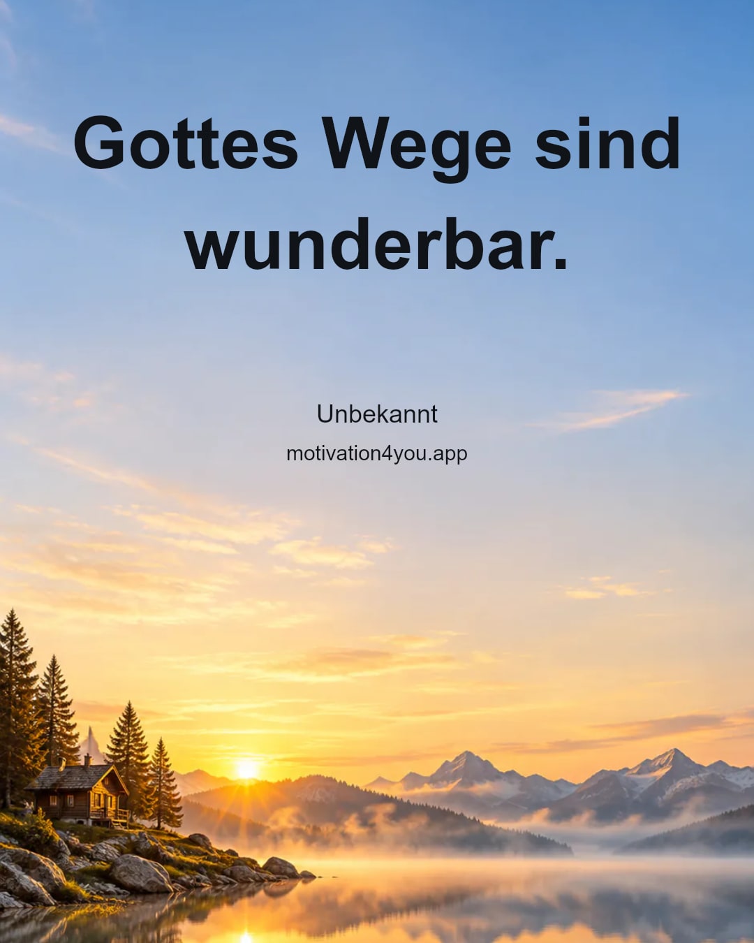 Gottes Wege sind wunderbar.