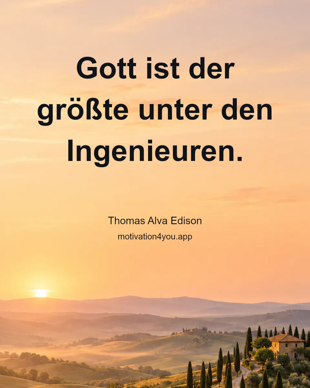 Gott ist der größte unter den Ingenieuren.