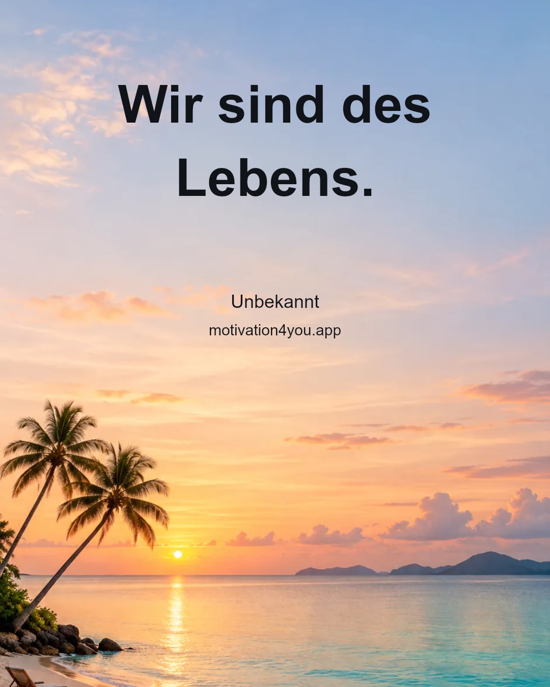 Wir sind des Lebens.