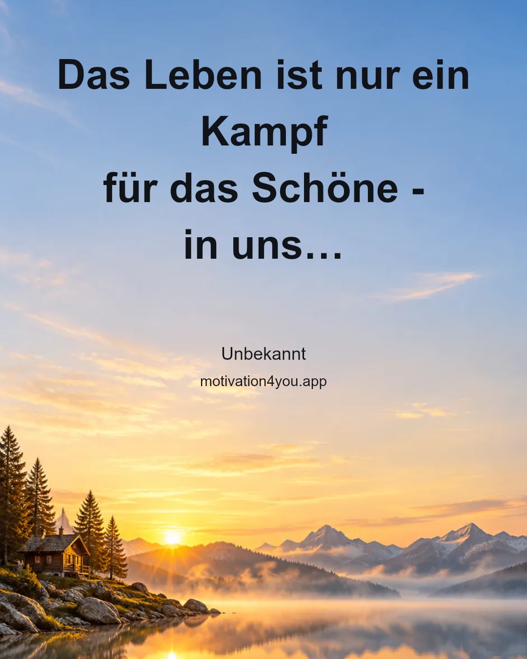 Das Leben ist nur ein Kampf
für das Schöne -
in uns…