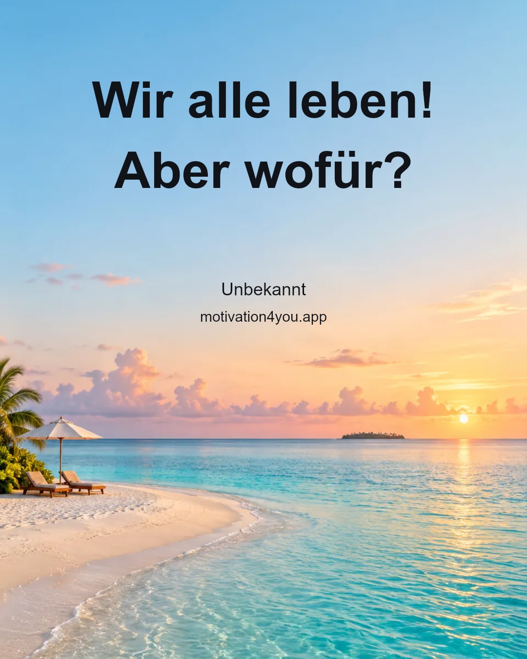 Wir alle leben! Aber wofür?