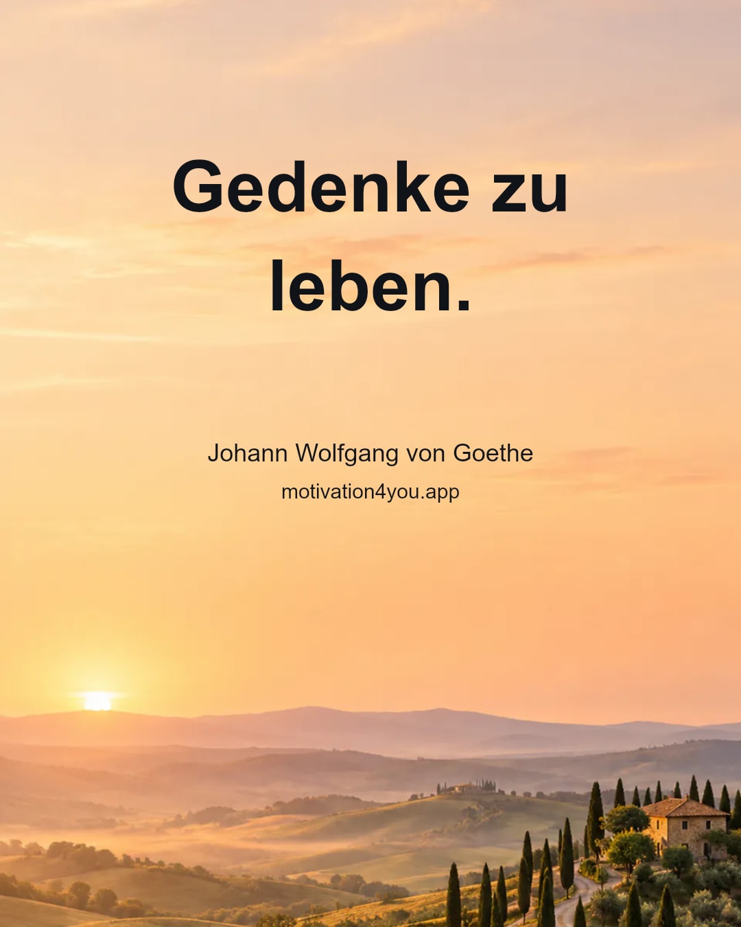 Gedenke zu leben.