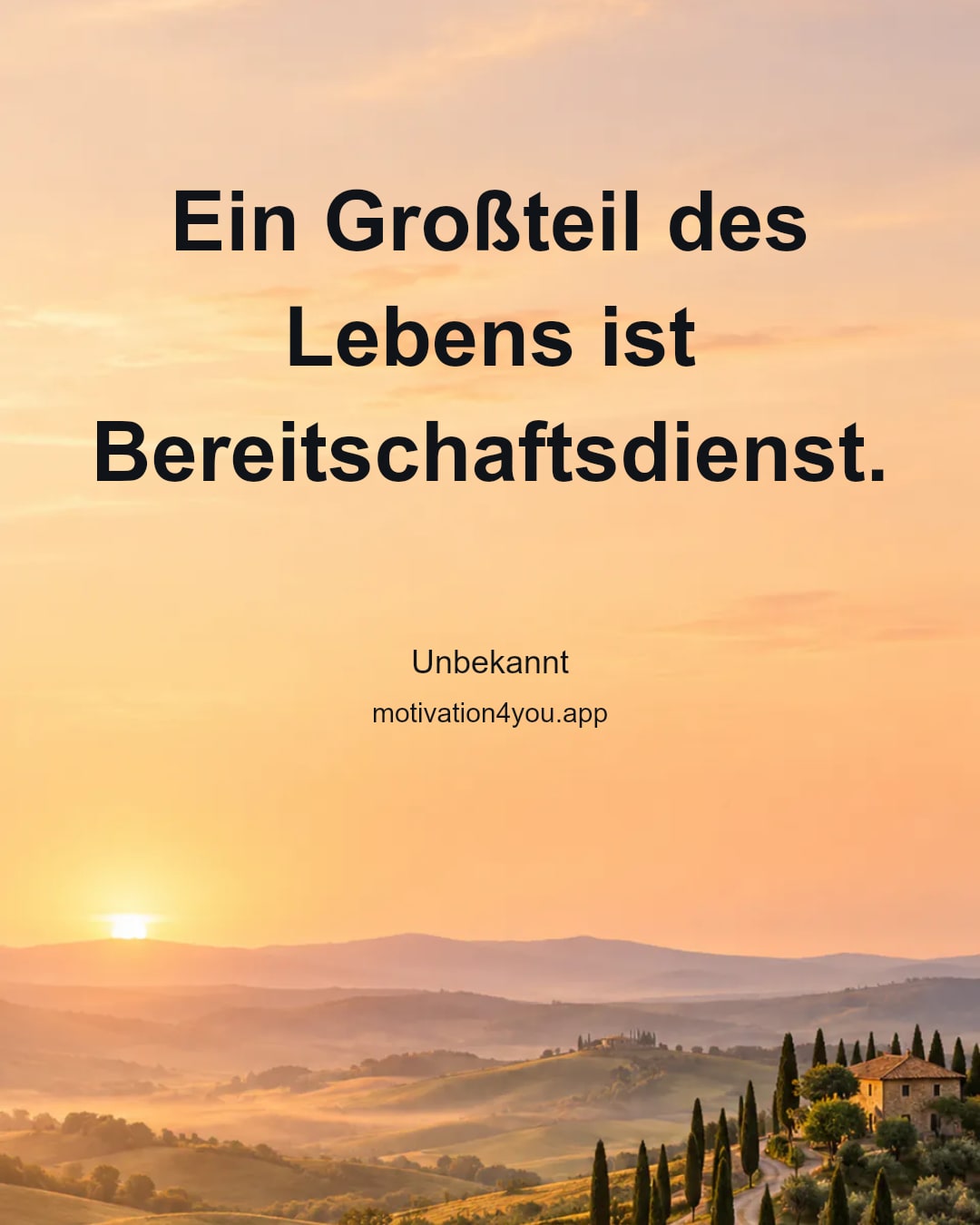 Ein Großteil des Lebens ist Bereitschaftsdienst.