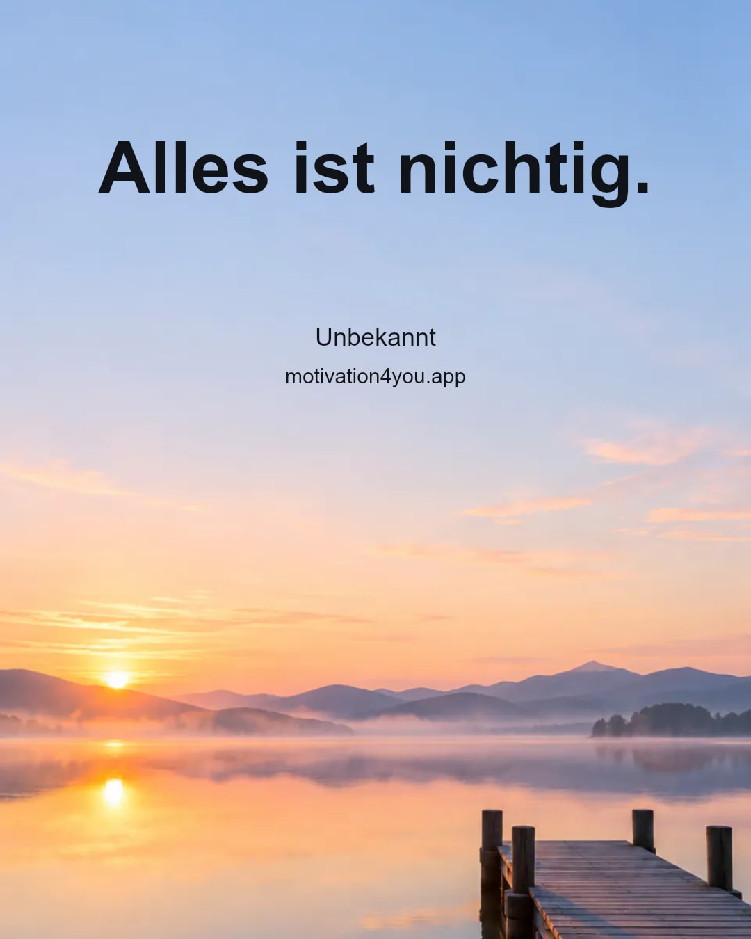 Alles ist nichtig.
