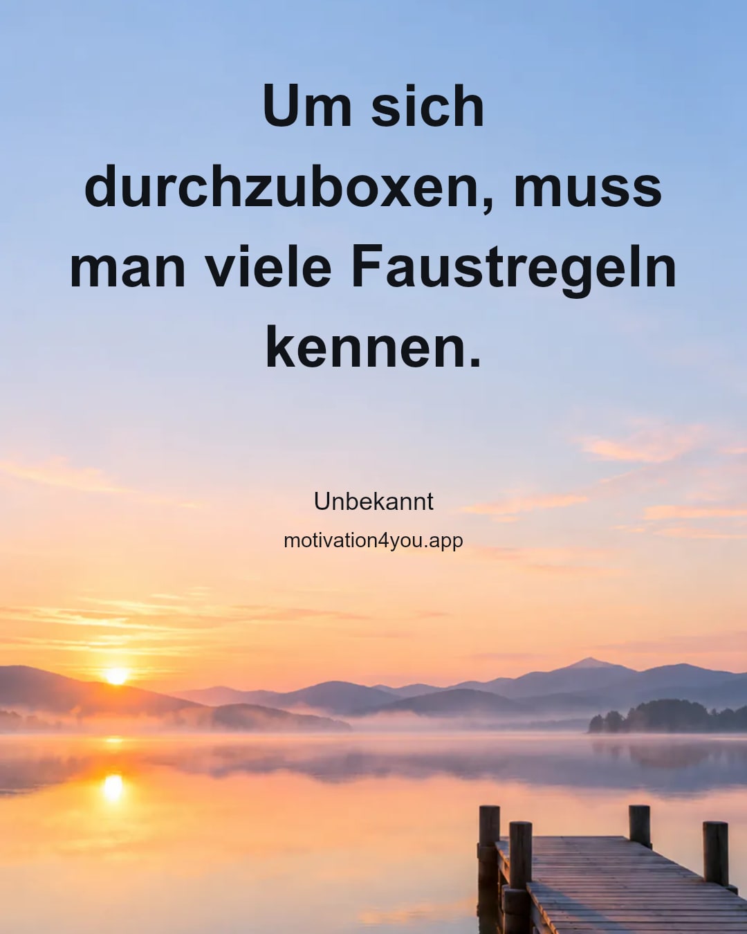 Um sich durchzuboxen, muss man viele Faustregeln kennen.