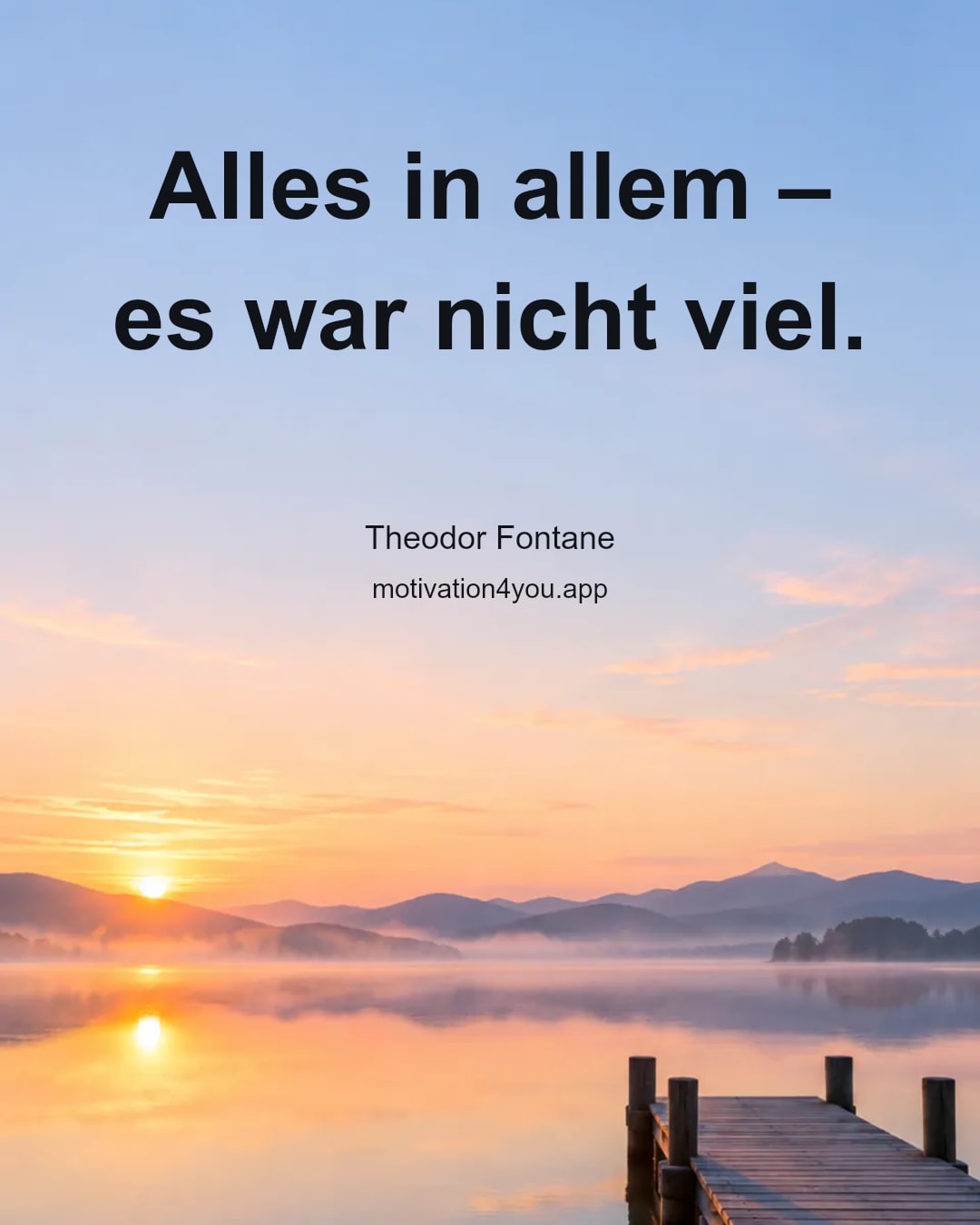 Alles in allem – es war nicht viel.