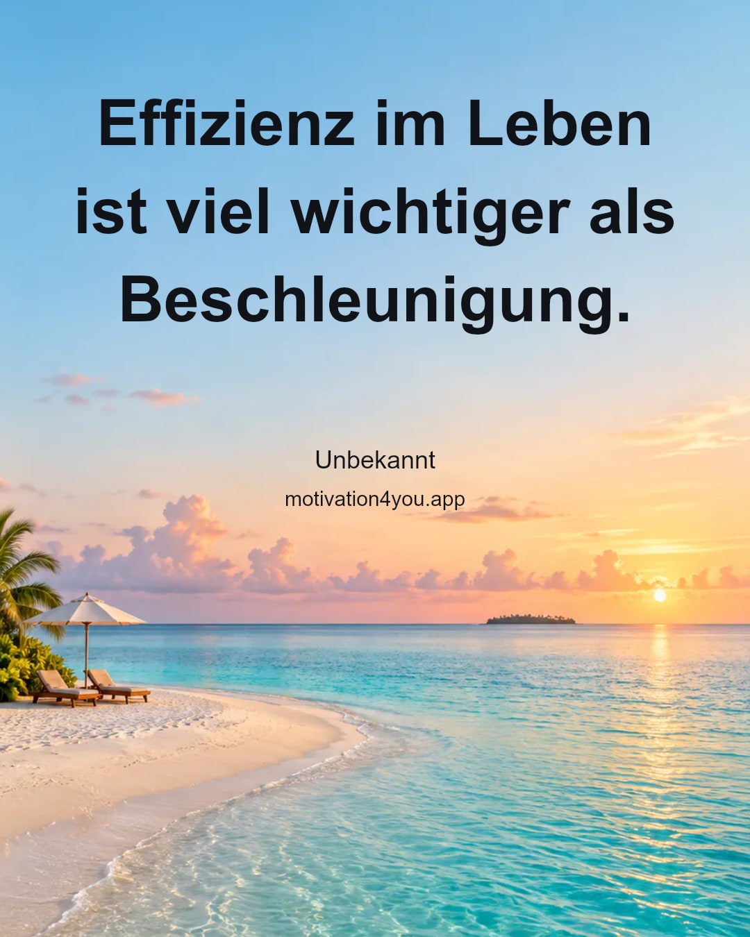 Effizienz im Leben ist viel wichtiger als Beschleunigung.