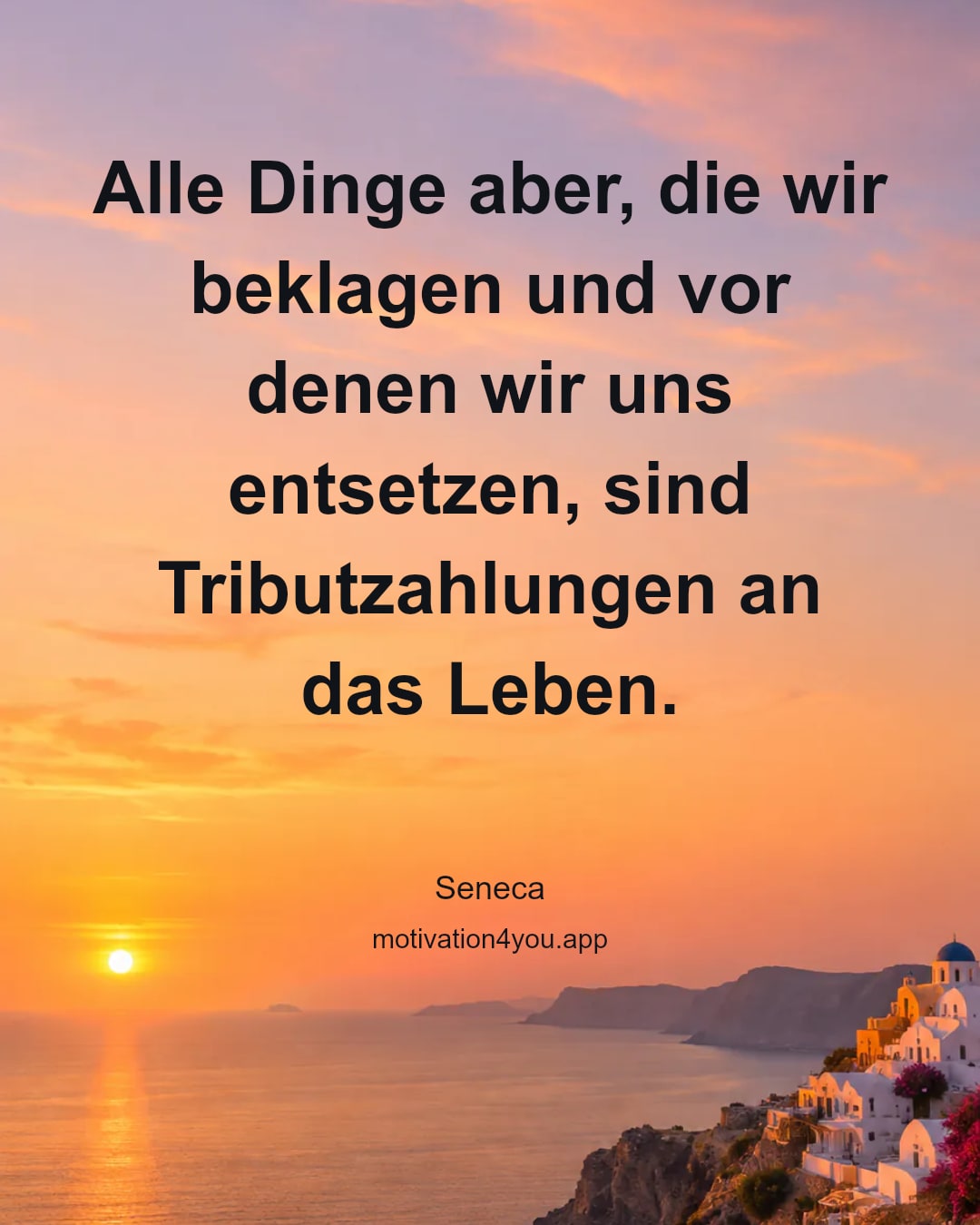 Alle Dinge aber, die wir beklagen und vor denen wir uns entsetzen, sind Tributzahlungen an das Leben.