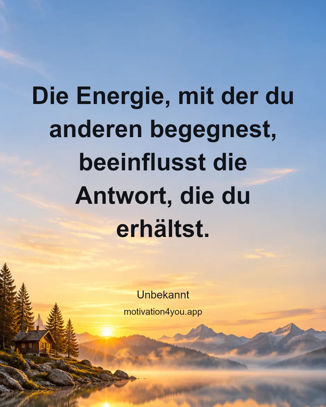 Die Energie, mit der du anderen begegnest, beeinflusst die Antwort, die du erhältst.