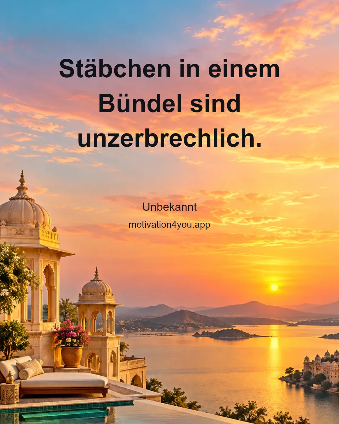 Stäbchen in einem Bündel sind unzerbrechlich.