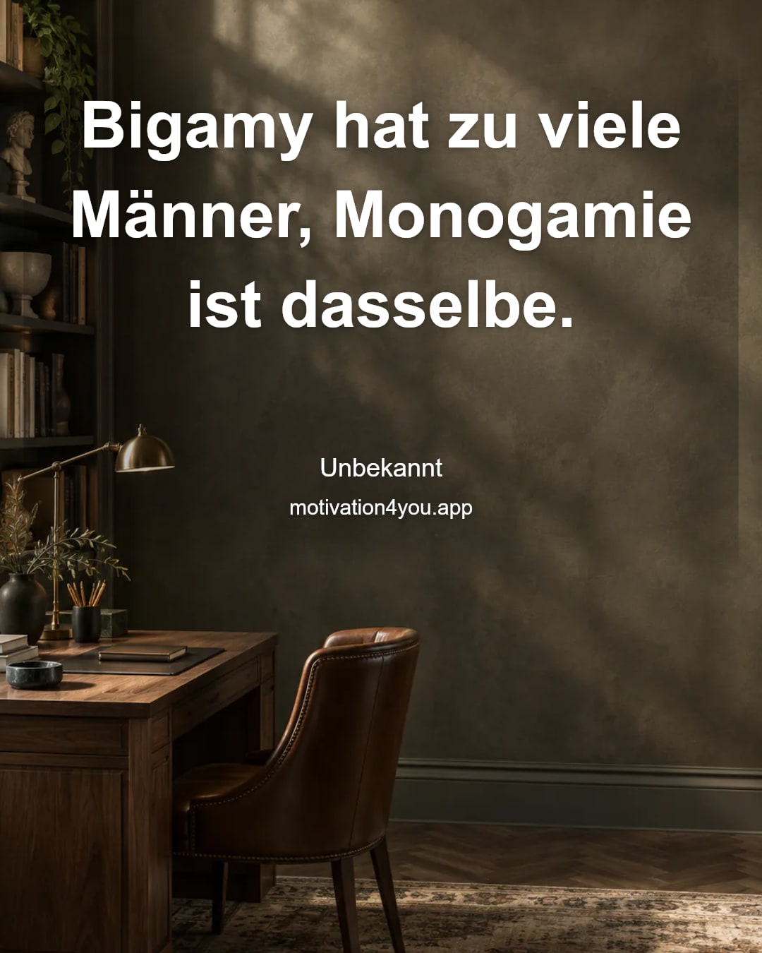 Bigamy hat zu viele Männer, Monogamie ist dasselbe.