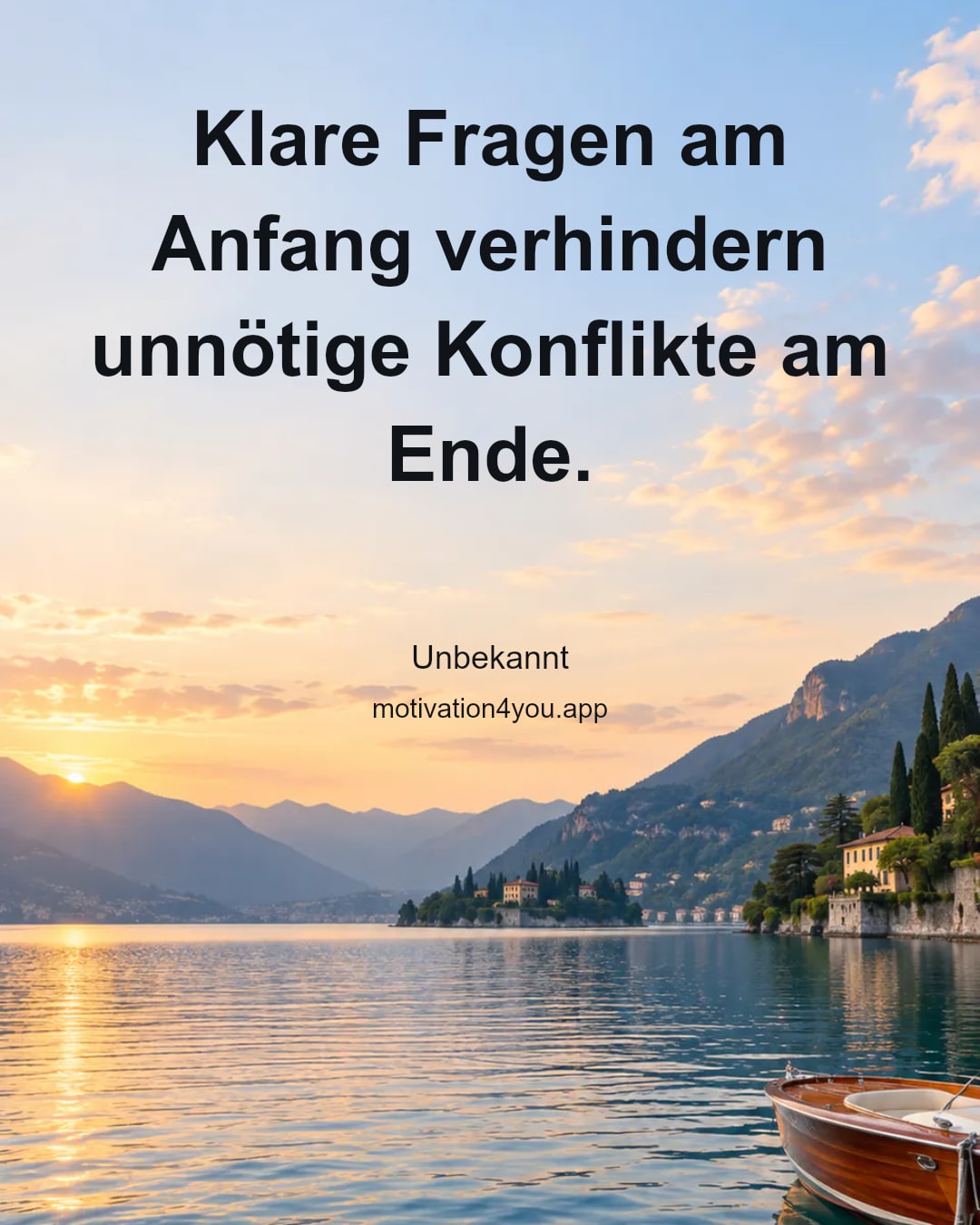 Klare Fragen am Anfang verhindern unnötige Konflikte am Ende.