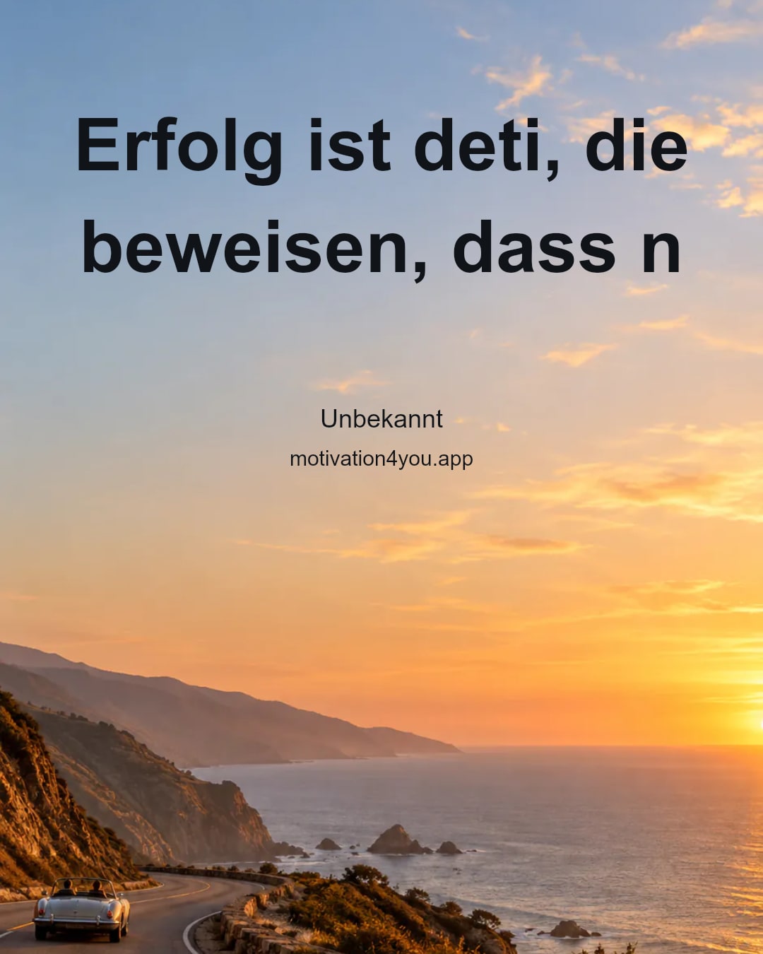 Erfolg ist deti, die beweisen, dass n