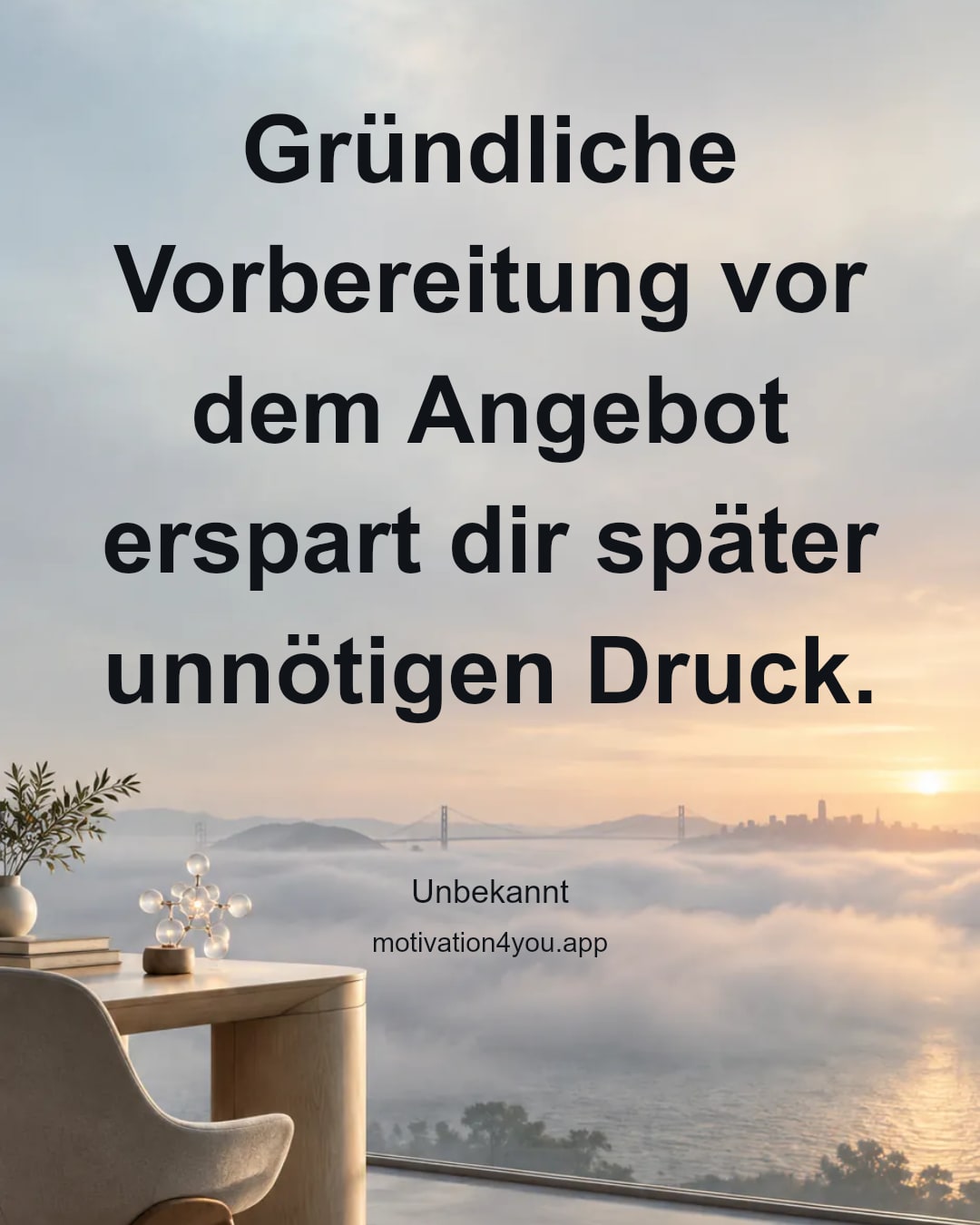 Gründliche Vorbereitung vor dem Angebot erspart dir später unnötigen Druck.