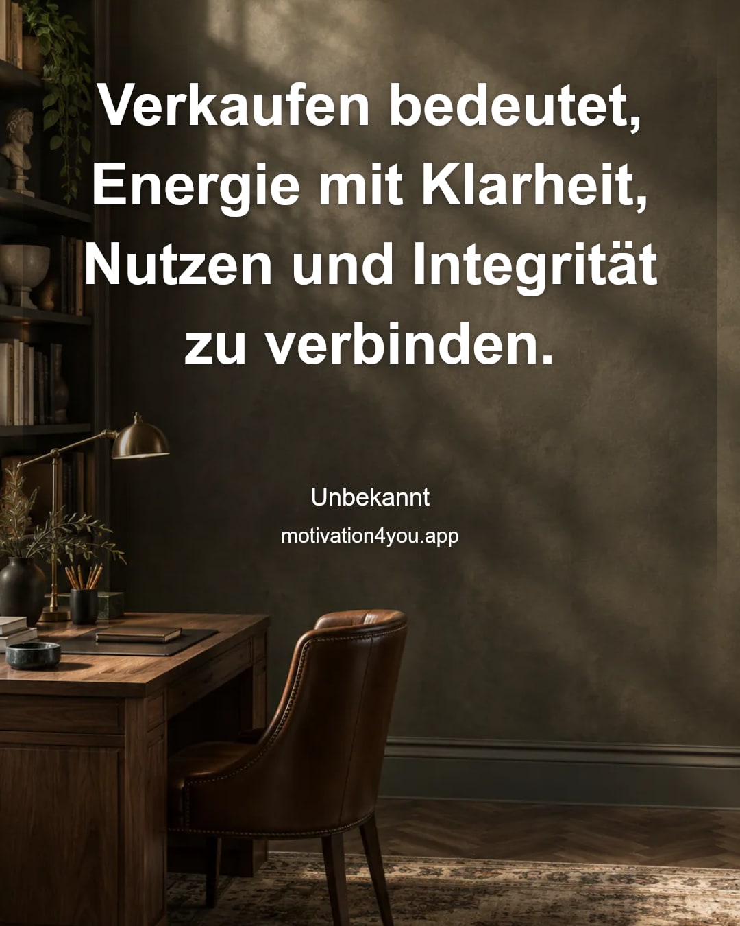 Verkaufen bedeutet, Energie mit Klarheit, Nutzen und Integrität zu verbinden.