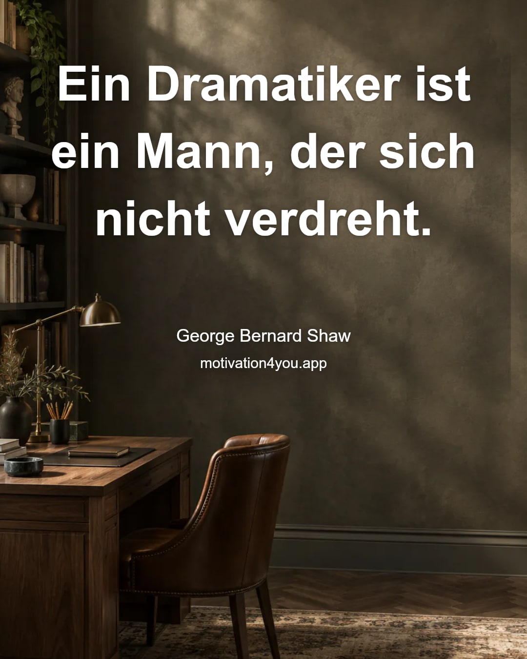 Ein Dramatiker ist ein Mann, der sich nicht verdreht.