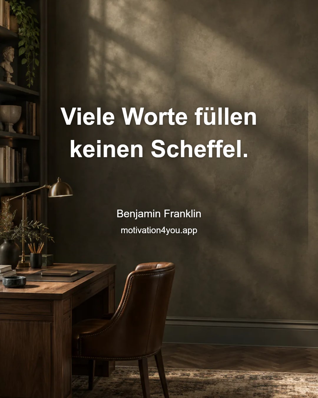 Viele Worte füllen keinen Scheffel.