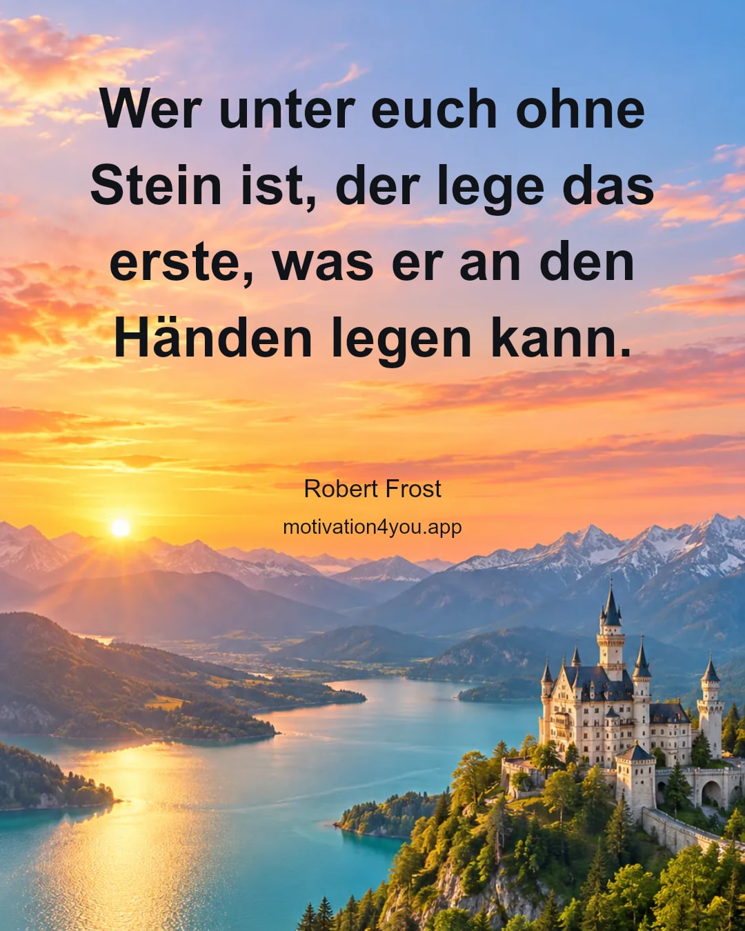 Wer unter euch ohne Stein ist, der lege das erste, was er an den Händen legen kann.