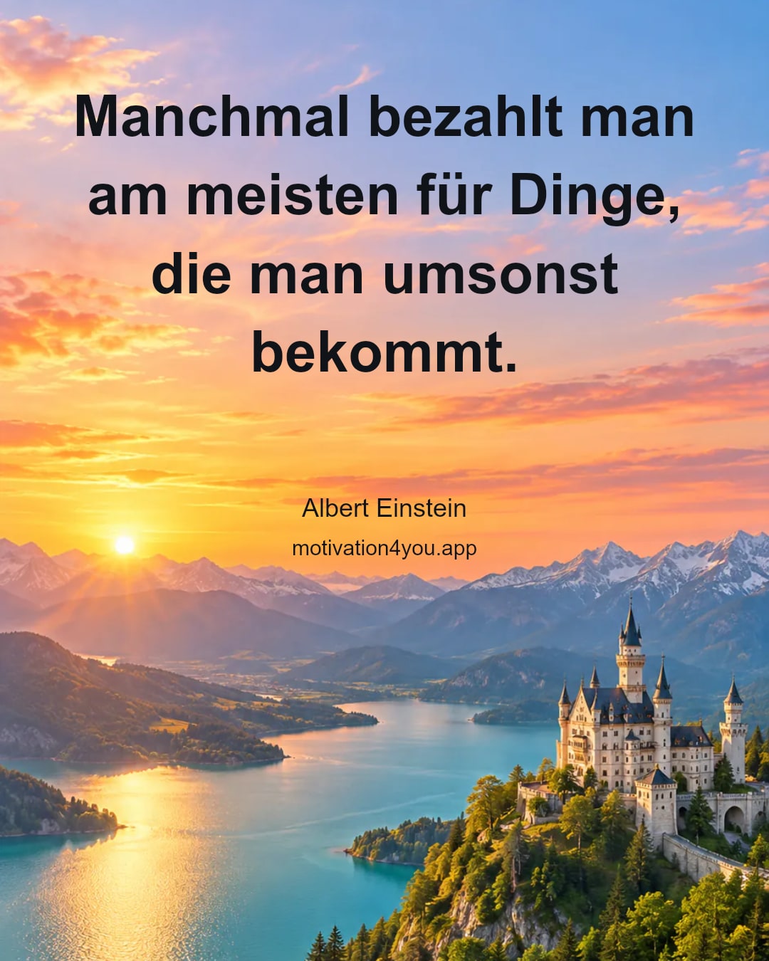 Manchmal bezahlt man am meisten für Dinge, die man umsonst bekommt.