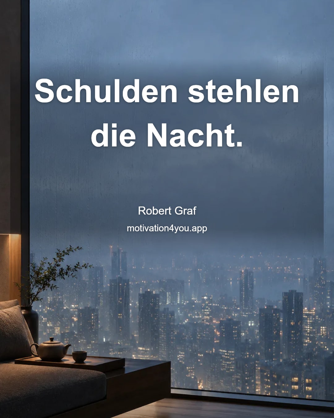 Schulden stehlen die Nacht.