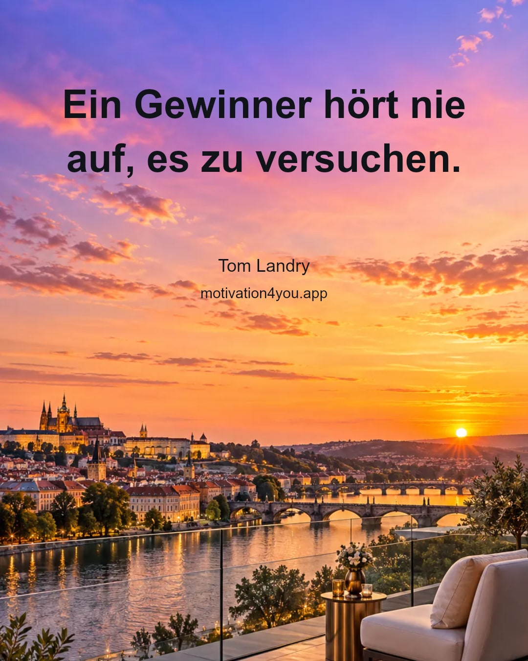 Ein Gewinner hört nie auf, es zu versuchen.