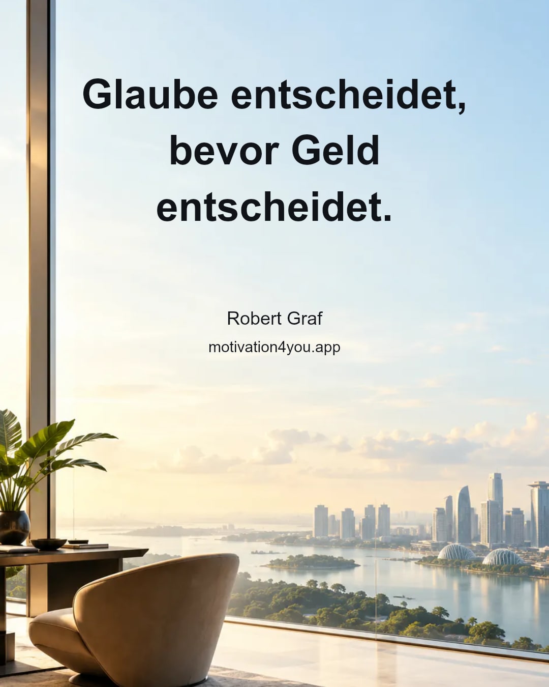 Glaube entscheidet, bevor Geld entscheidet.