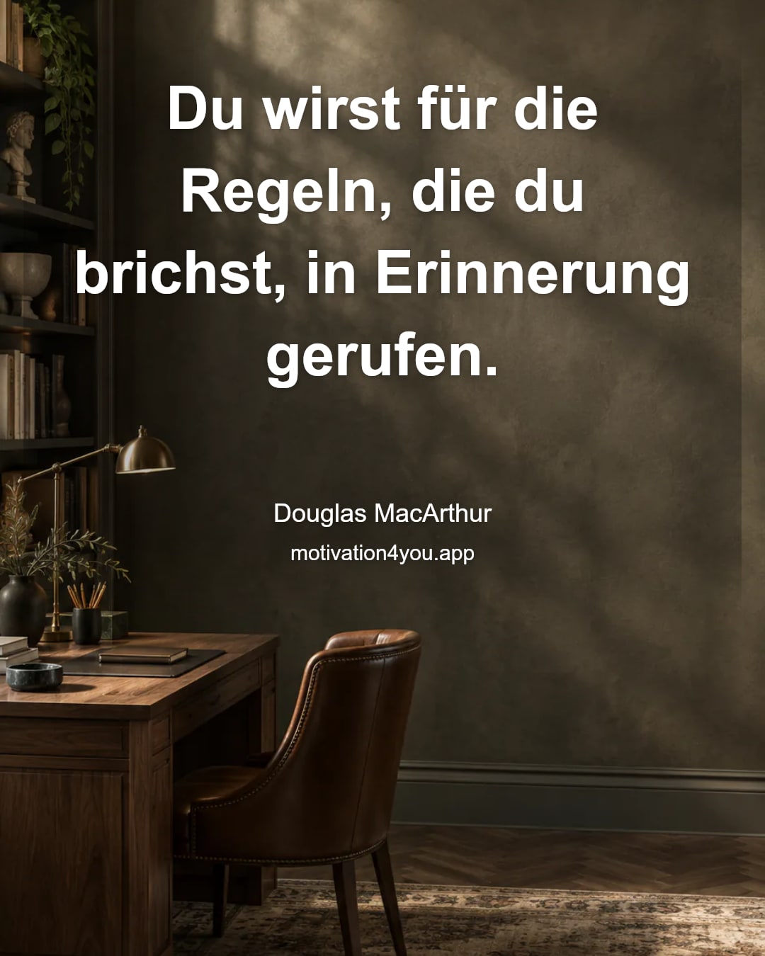 Du wirst für die Regeln, die du brichst, in Erinnerung gerufen.