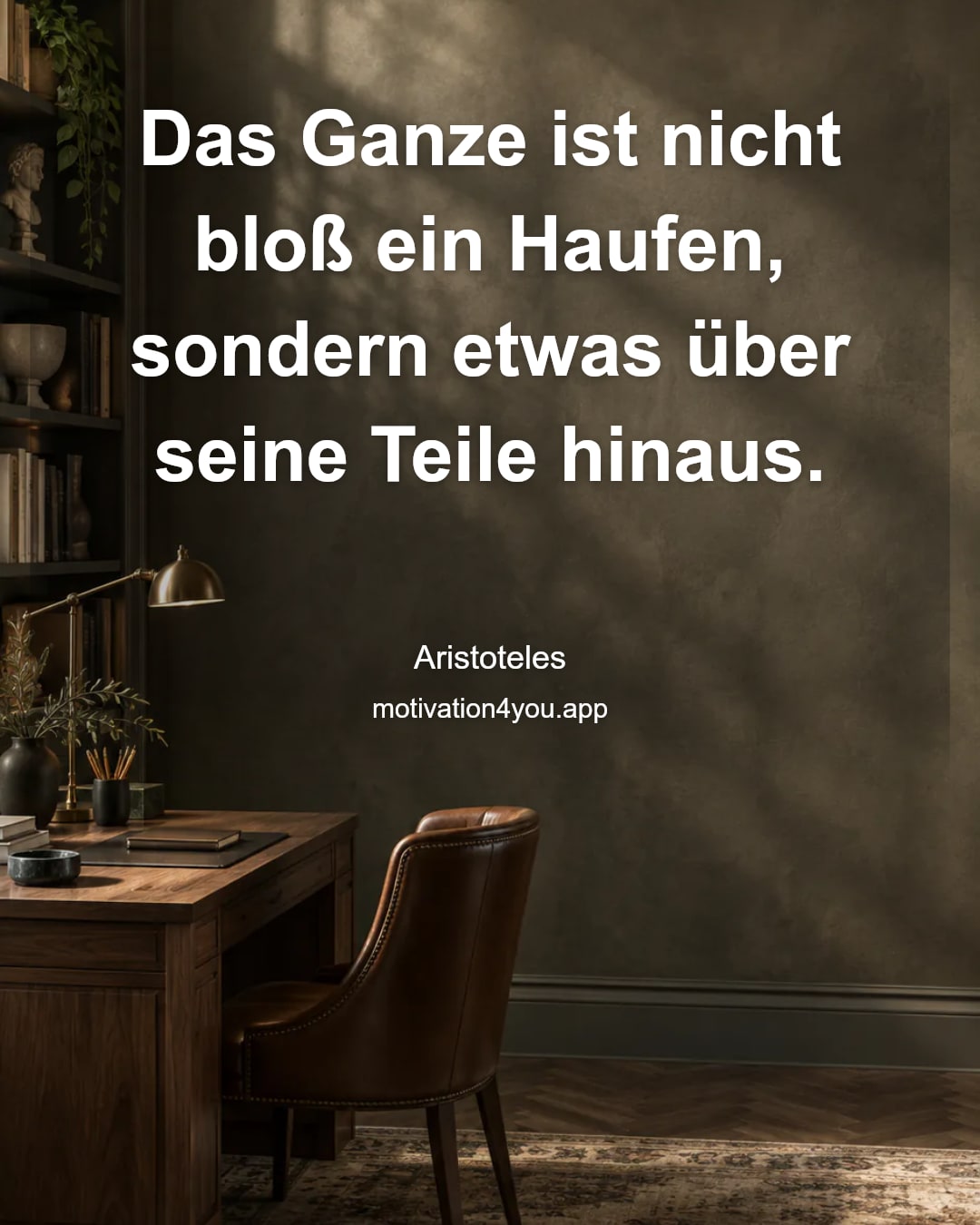 Das Ganze ist nicht bloß ein Haufen, sondern etwas über seine Teile hinaus.