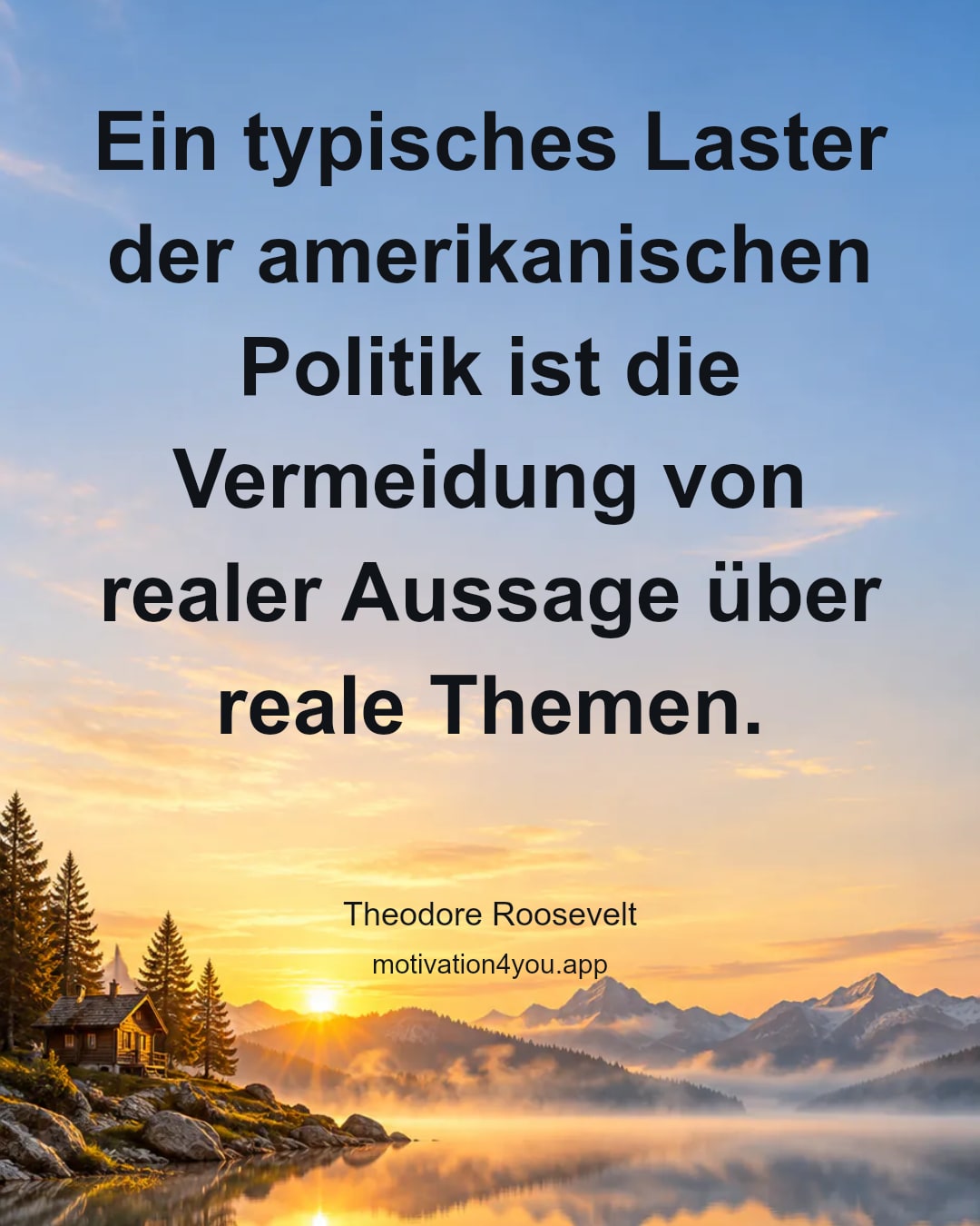 Ein typisches Laster der amerikanischen Politik ist die Vermeidung von realer Aussage über reale Themen.