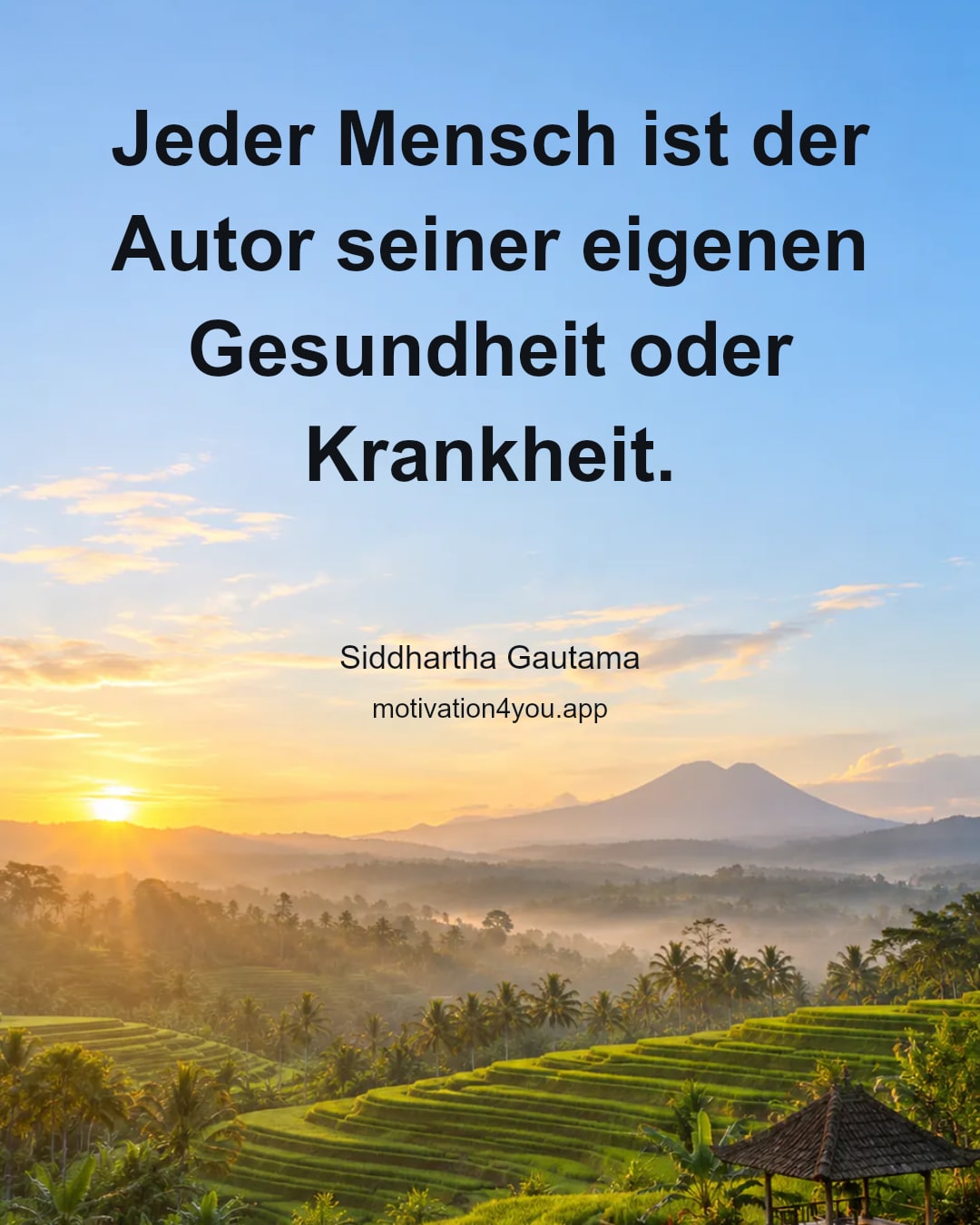 Jeder Mensch ist der Autor seiner eigenen Gesundheit oder Krankheit.