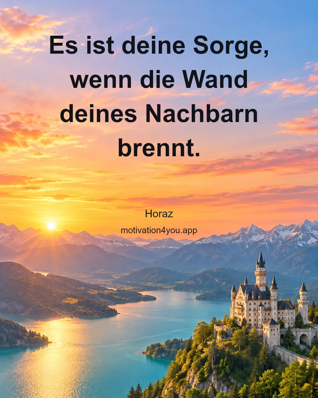 Es ist deine Sorge, wenn die Wand deines Nachbarn brennt.