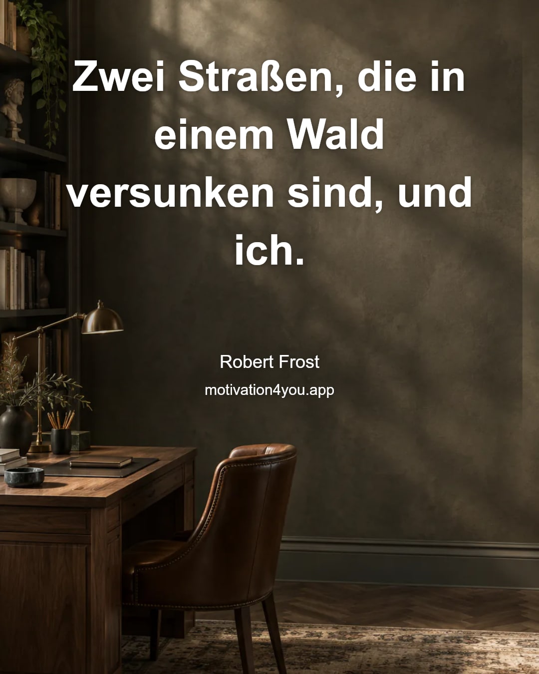 Zwei Straßen, die in einem Wald versunken sind, und ich.