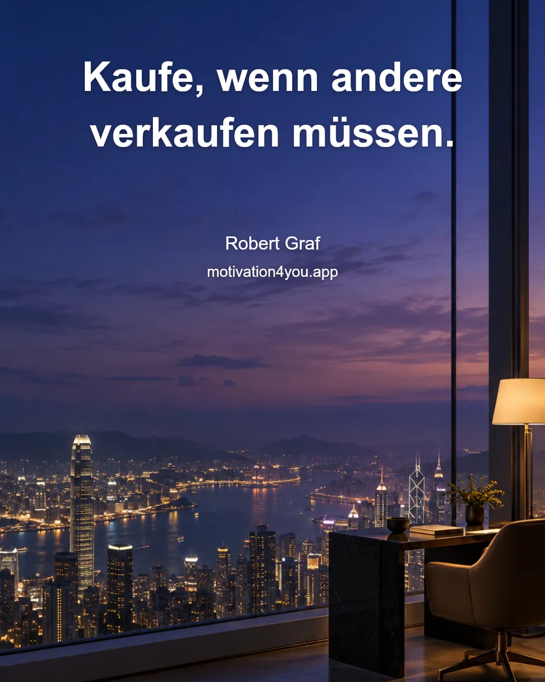 Kaufe, wenn andere verkaufen müssen.