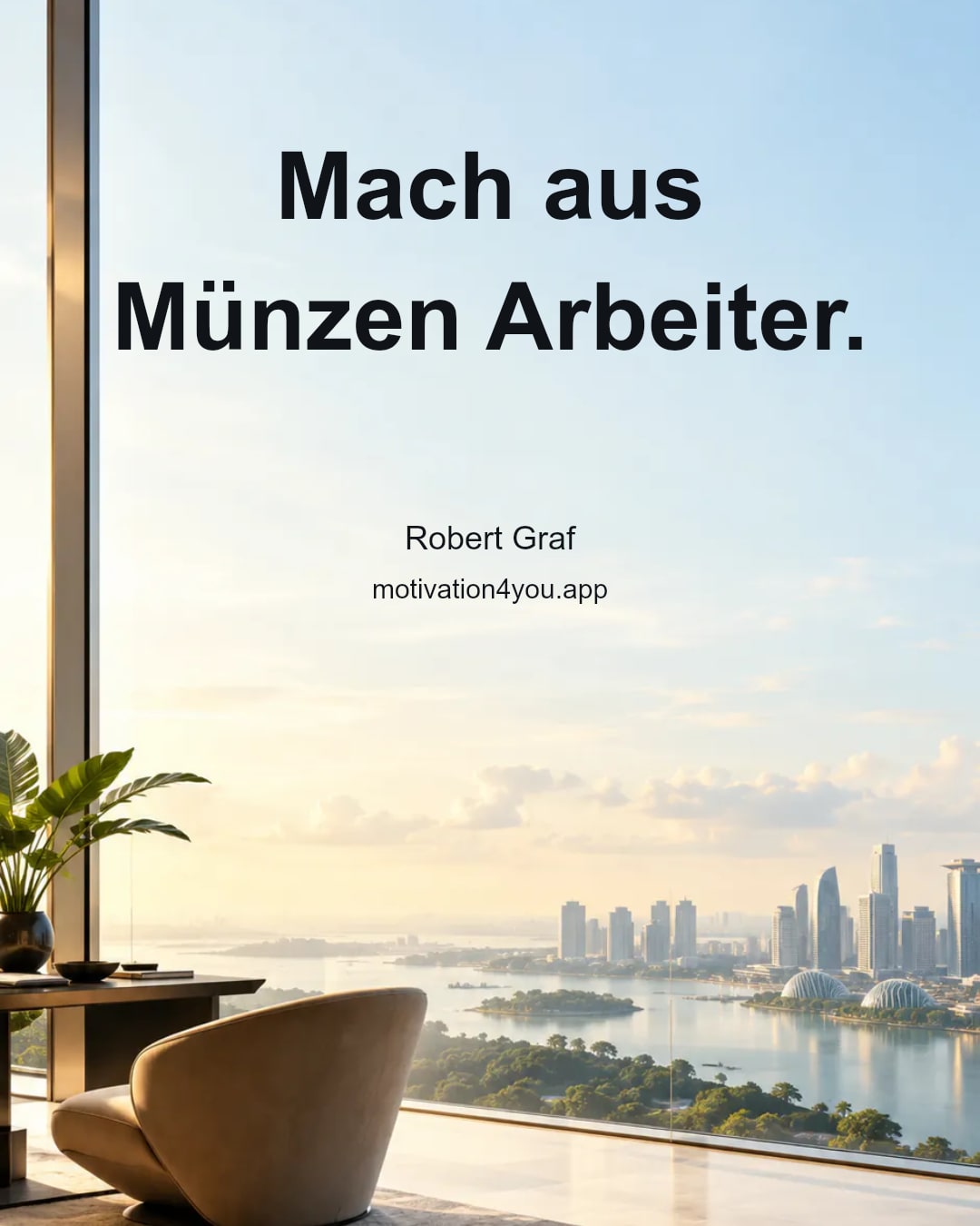 Mach aus Münzen Arbeiter.