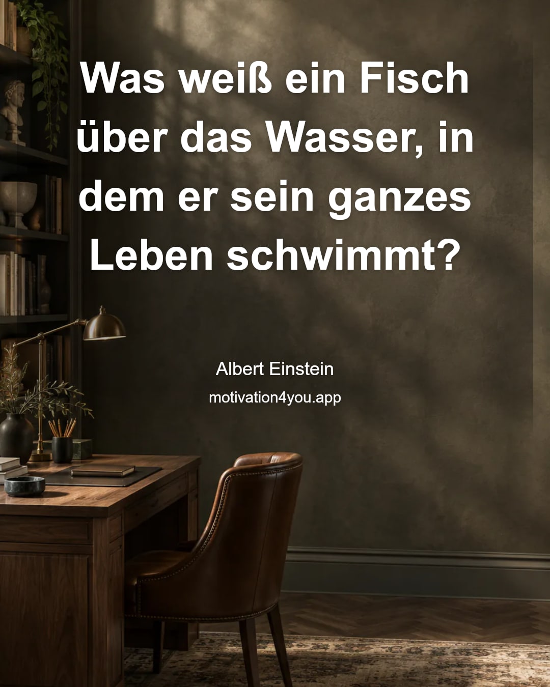 Was weiß ein Fisch über das Wasser, in dem er sein ganzes Leben schwimmt?