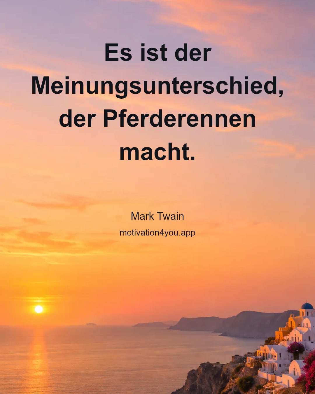 Es ist der Meinungsunterschied, der Pferderennen macht.
