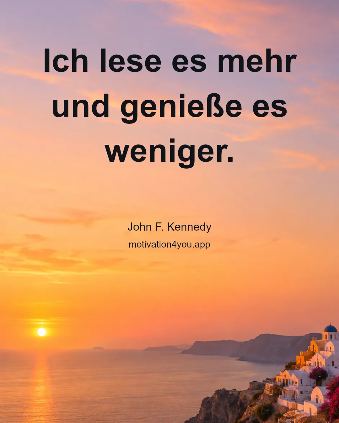 Ich lese es mehr und genieße es weniger.