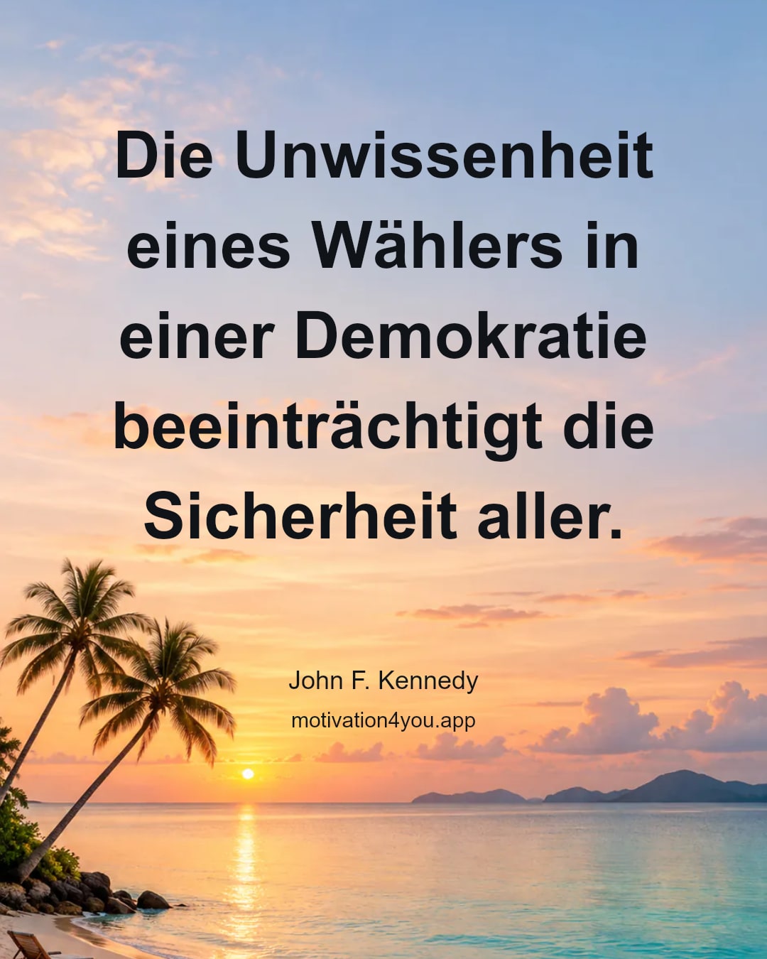 Die Unwissenheit eines Wählers in einer Demokratie beeinträchtigt die Sicherheit aller.