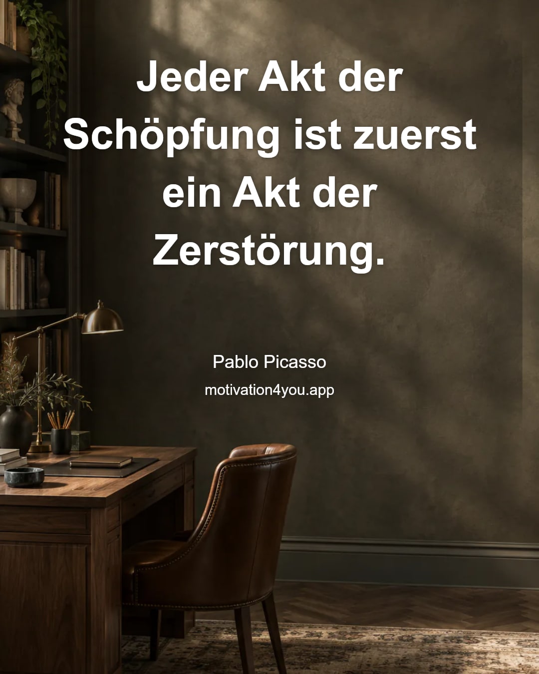 Jeder Akt der Schöpfung ist zuerst ein Akt der Zerstörung.