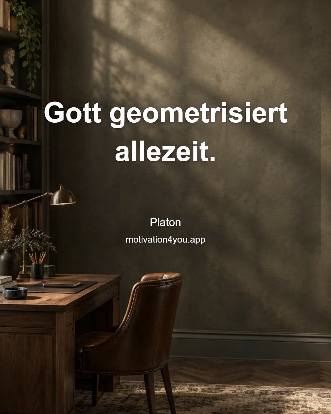 Gott geometrisiert allezeit.