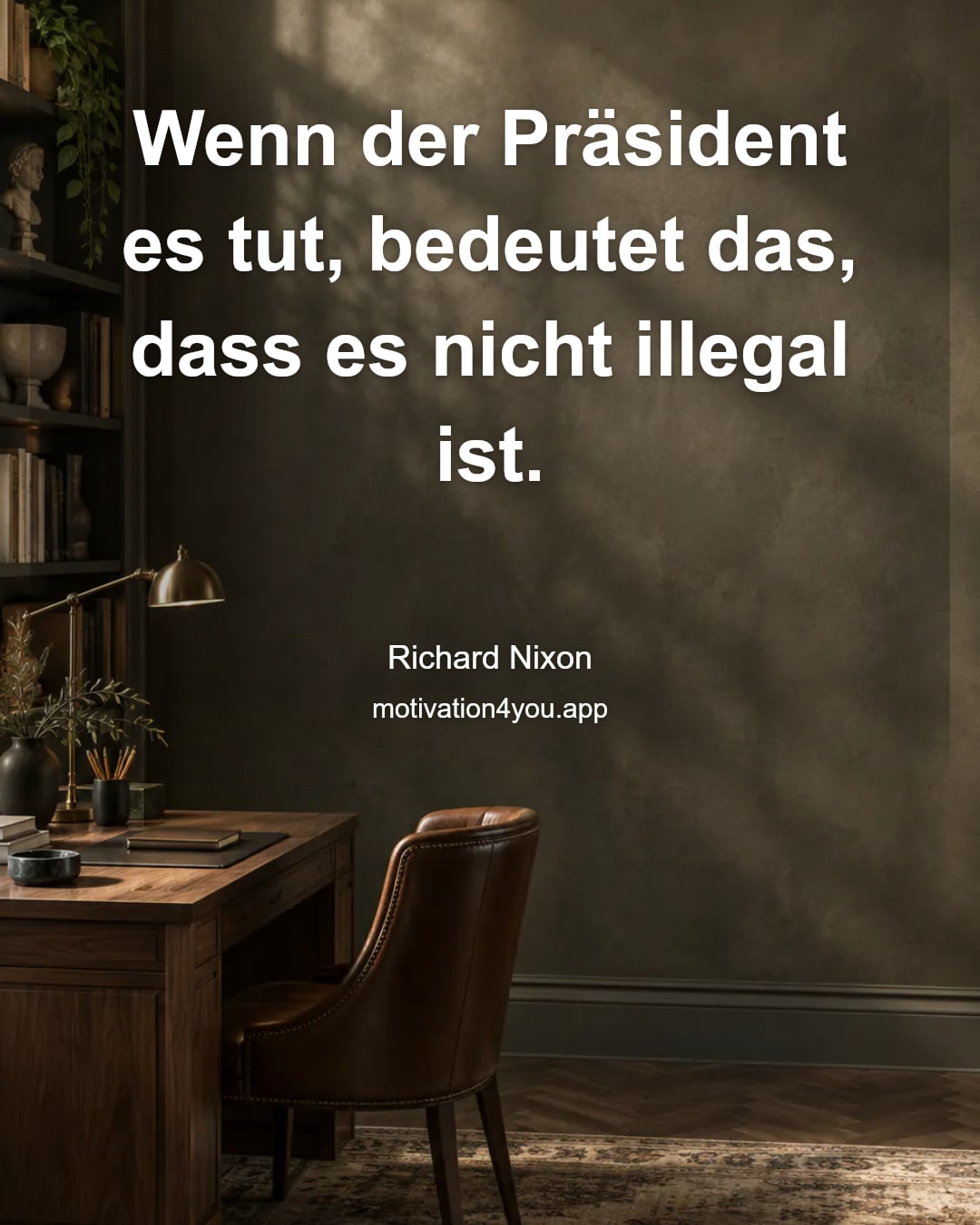 Wenn der Präsident es tut, bedeutet das, dass es nicht illegal ist.
