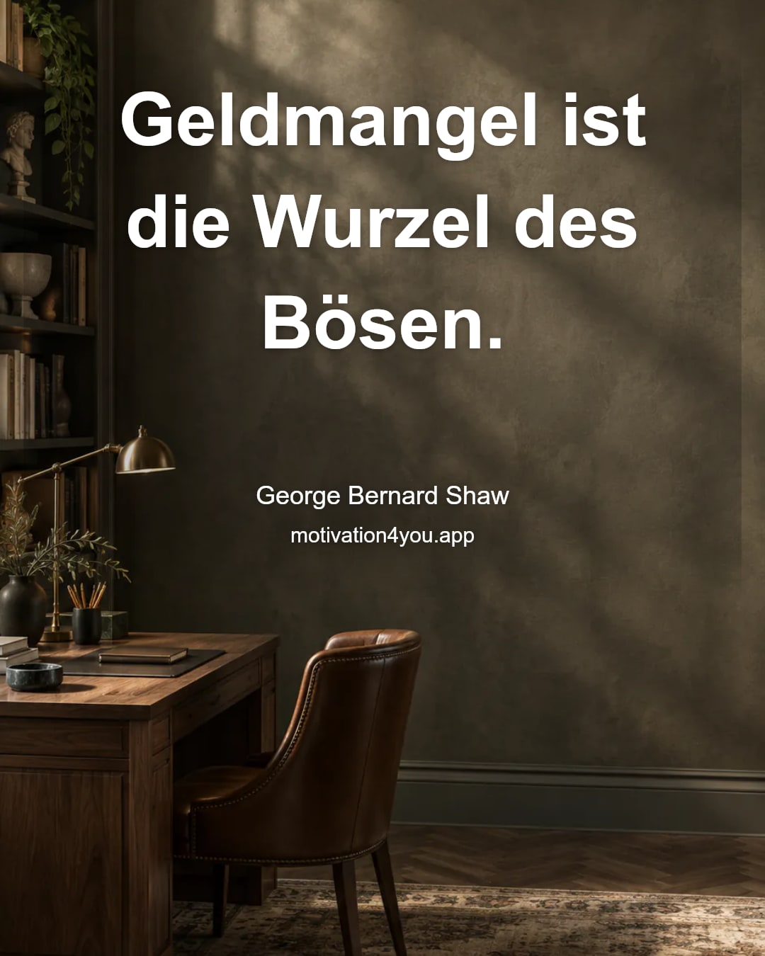 Geldmangel ist die Wurzel des Bösen.