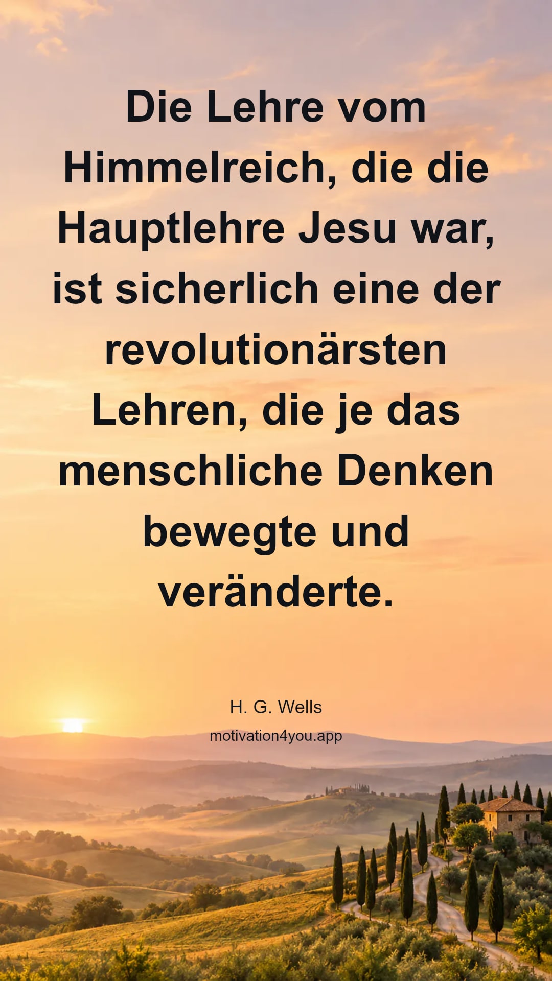 Die Lehre vom Himmelreich, die die Hauptlehre Jesu war, ist sicherlich eine der revolutionärsten Lehren, die je das menschliche Denken bewegte und veränderte.