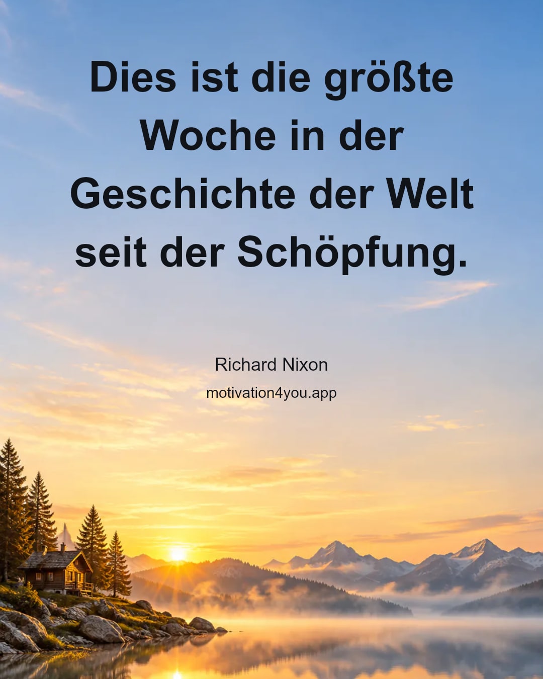 Dies ist die größte Woche in der Geschichte der Welt seit der Schöpfung.