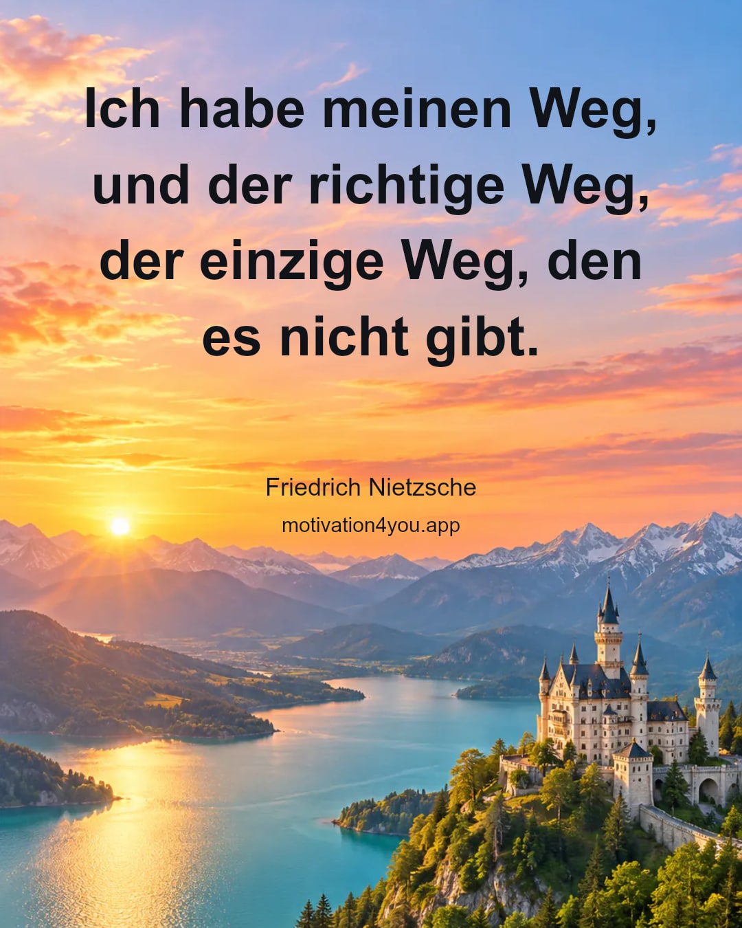 Ich habe meinen Weg, und der richtige Weg, der einzige Weg, den es nicht gibt.