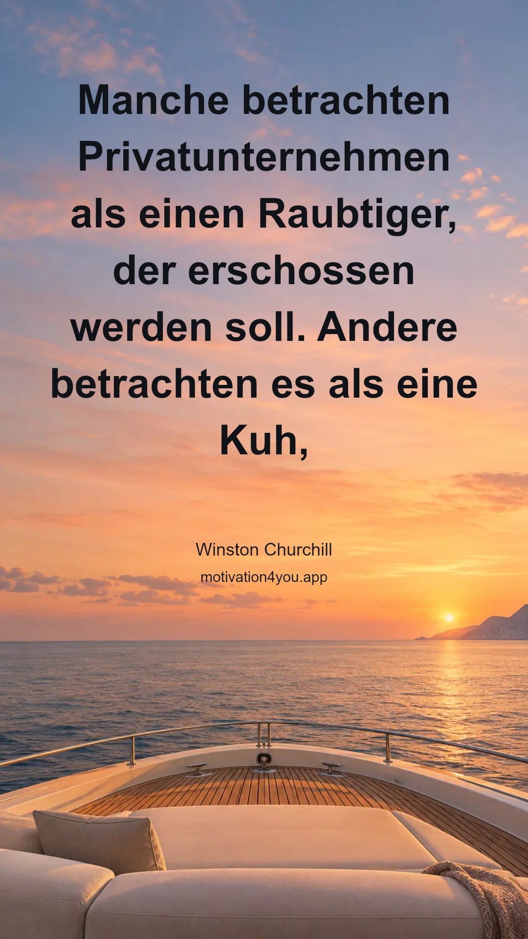 Manche betrachten Privatunternehmen als einen Raubtiger, der erschossen werden soll. Andere betrachten es als eine Kuh, die sie melken können. Nur eine Handvoll sieht es als was es wirklich ist - das starke Pferd, das den ganzen Wagen zieht.