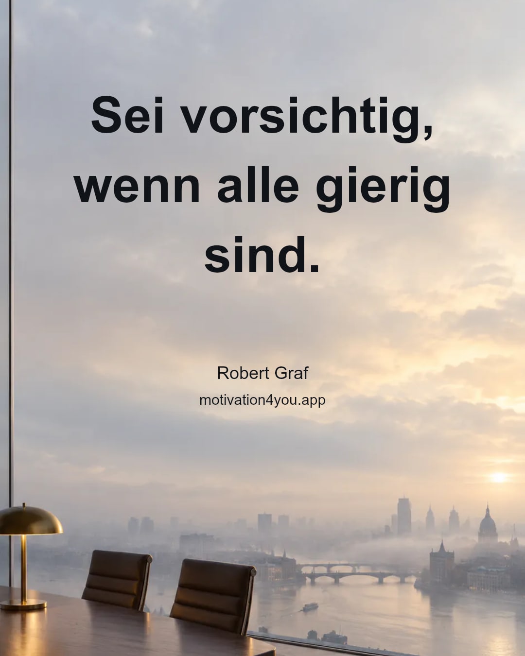 Sei vorsichtig, wenn alle gierig sind.