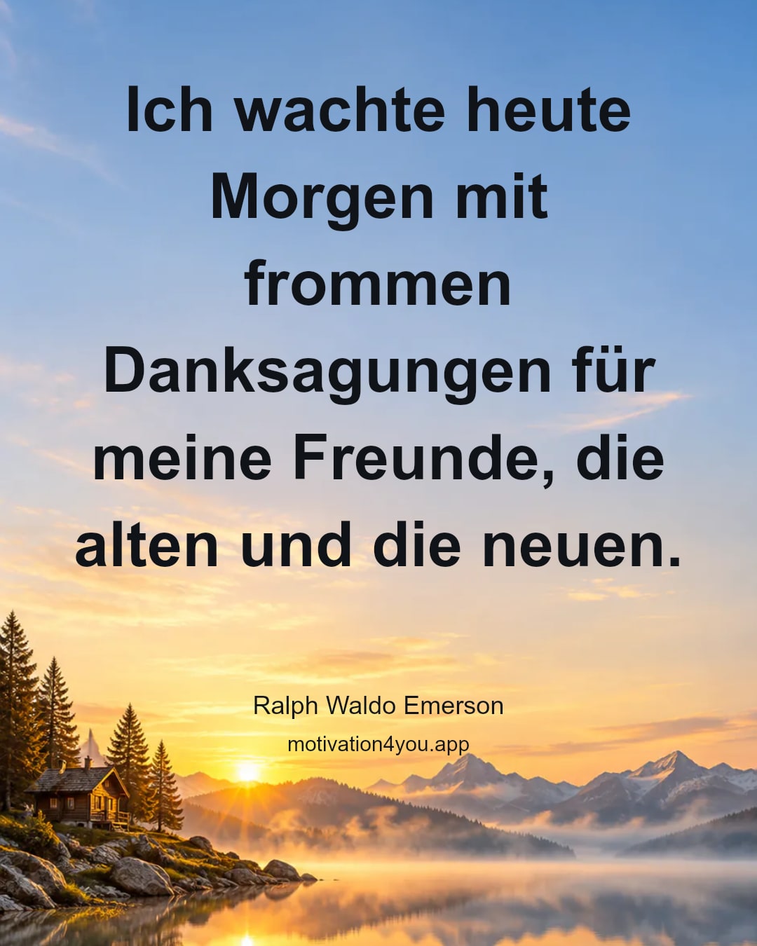 Ich wachte heute Morgen mit frommen Danksagungen für meine Freunde, die alten und die neuen.