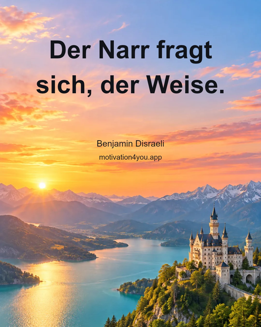 Der Narr fragt sich, der Weise.