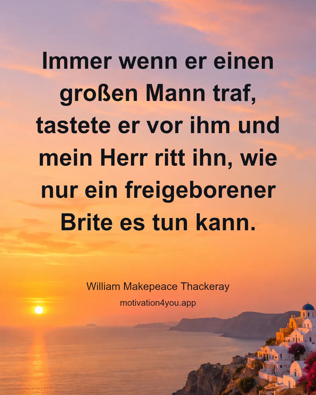 Immer wenn er einen großen Mann traf, tastete er vor ihm und mein Herr ritt ihn, wie nur ein freigeborener Brite es tun kann.